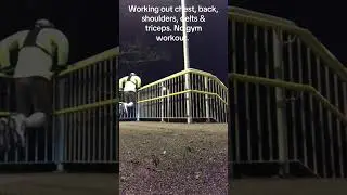 Working out chest, back, shoulders, delts & triceps. No gym outdoor workout. #pullups #backworkout