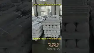 Discover how winiw factories make microfiber leather #fauxleather #leather #supplier #manufacturing