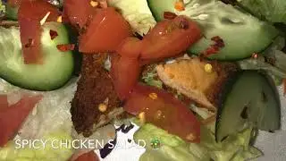 QUICK ALDI RUN 🛒 | HOMEMADE SPICY CRISPY CHICKEN SALAD & SANGRIA WINE 🍷 | SUNNY SUNDAY ☀️