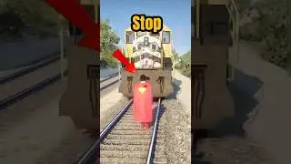 Superman vs Train in GTA Games! #gta #gta6 #gta5 #superman  #gaming
