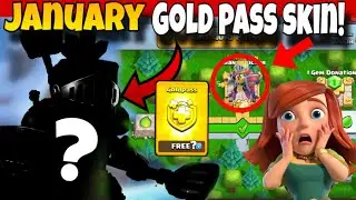 Coc January Gold Pass 2026 :Skin😍: Coc Spongebob Collab : Coc January skin #clashofclans