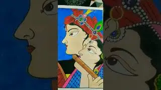 Radhekrishna 🙏❤💐#viral #mandalaart #radhekrishna #art #artwork #religion #madhubani