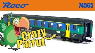Crazy Parrot Coach   Roco's Swiss SBB 1st class coach  Model Railway Review  HO Scale