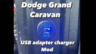 Dodge Grand Caravan GT USB adapter charger mod