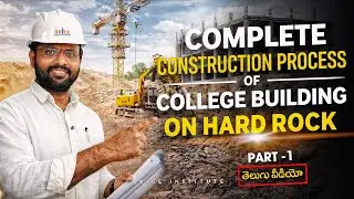 Complete Construction Process Of College Building On Hard Rock || Part - 1|| CivilEngineering#skice