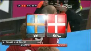 Sweden vs Denmark FIFA/UEFA World Cup 2010 Qualifiers - 1st goal
