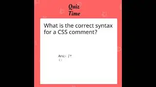 What is the correct syntax for a CSS comment