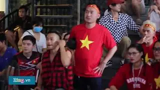 Tiến Luật, Thu Trang, Ho&agrave;ng Phi, Diệu Nhi b&ugrave;ng nổ khi Quang Hải ghi b&agrave;n ở chung kết U23 Ch&acirc;u &Aacute;