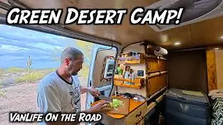 Green Desert Camp VanLife on the Road