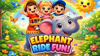 Fun Elephant Ride for Kids 🐘 | Preschool Learning Video | children music video