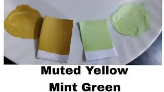 How to make Muted Yellow & Mint Green#colors? #trendingvideo #color #colortutorial #colormixing #diy