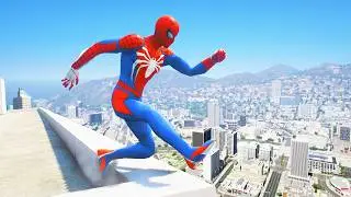 SPIDERMAN CRAZY JUMPS/FALLS #20 (GTA 5 Spider-Man Fails)