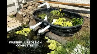 DIY TURTLE POND - WATERFALL REDESIGN Part 3 - COMPLETED!