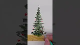 A 60 Second Watercolour Lesson. A Christmas Tree