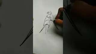 How to draw parrots very easy, step by step #drawing #art #sketch #artscraft #viral  #trendingshorts