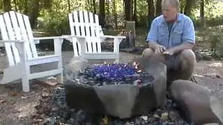 Kentucky Basalt Fire Pit Fountain