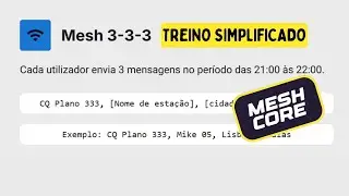 Treino do Plano 3-3-3 em MeshCore agora mais simplificado