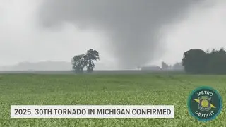 Michigan's 30th tornado of 2025 touched down in Deckerville