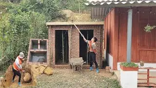 Single Girl Builds Her Own Bathroom Roof  Constructs a Standard 3 Compartment Septic Tank