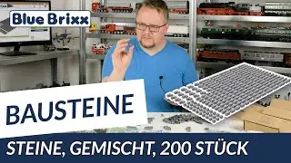 Bausteine-Sets von BlueBrixx - 10 Farben, 200 Steine!