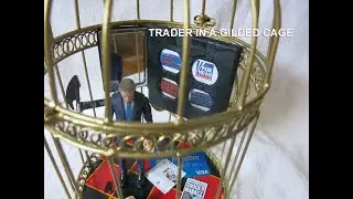 Trader In A Gilded Cage- repurposed found objects sculpture- Issa Ibrahim