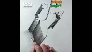 3D India Map Drawing | 15 August Special | Amazing Artist Art #shortsindia