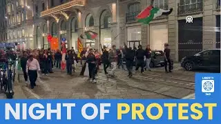 Milan Erupts: Hundreds Join CANDLELIGHT March for Gaza!