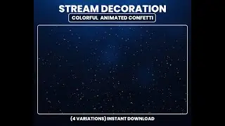 Neon Confetti Falling Stream Overlay &ndash; Animated Twitch & OBS Overlay