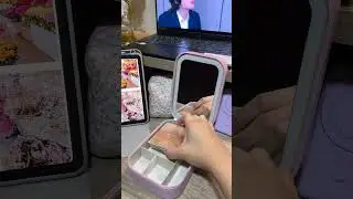 Portable Cosmetic Organizer with LED Mirror and Multiple Compartments. #tiktokfinds