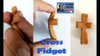 DIY Wooden Fidget Cross: Relaxing Thumb Rub Concave Carving