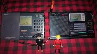 Panasonic Rf-b65 Sony icf sw 7600G  Lw 153 khz Comparison. Utc 08.55