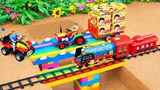 DIY Mini Concrete Bridge Truck Safety Science Project by for train Tractor