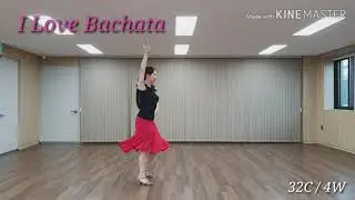 I LOVE BACHATA BEGINNER LINE DANCE | BY KYUNGOK KIM | 아이러브바차타 초급라인댄스 | DEMO - KYUNGOK KIM