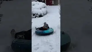 Snow tubing FAIL #shorts #funny #fail