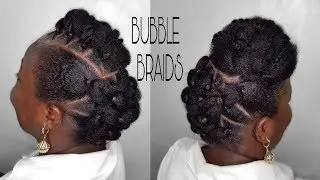#naturalhair #protectivestyle HIGHLY REQUESTED| BUBBLE BRAIDS STYLE ON NATURAL HAIR