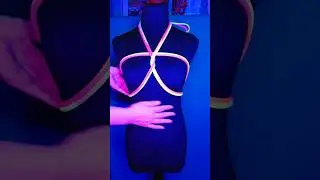Blacklight Rainbow Harness Tutorial 🌈 #Fashion #Tutorial #RopeTutorial #Shibari #KnotAgainRopes