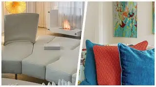 75 Modern Living Space With A Corner Fireplace Design Ideas You'll Love 🏡
