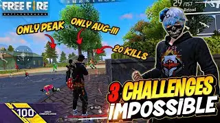 Solo VS Squad Rank 3 Challenges ONLY PEAK + 20 KILLS + ONLY AUG-III IMPOSSIBLE 😈🔥 - Neel Gaming