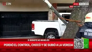 Una CAMIONETA PERDIÓ el CONTROL y SE INCRUSTÓ en un EDIFICIO
