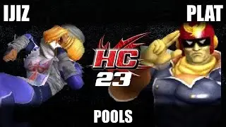 HC23 Melee Pools - IJIZ (Sheik) vs Plat (C.Falcon)