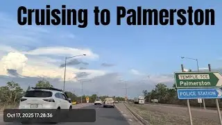 Dash Cam Cruising Darwin City to Zuccoli, Palmerston, Australia - Afternoon Drive 17/10/2025