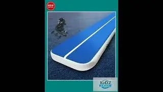 Everfit 6X1M Inflatable Air Track Mat 20CM Thick with Pump Tumbling Gymnastics Blue