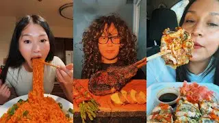 TIKTOK Mukbang Compilation || Wingstop, Buldak Ramen, Taco Bell, McDonald's, Wendy's & MORE