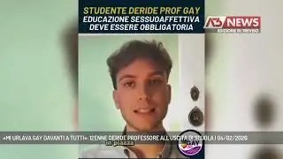 «MI URLAVA GAY DAVANTI A TUTTI»: 12ENNE DERIDE PROFESSORE ALL'USCITA DI SCUOLA | 04/02/2026