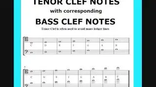 RAY PIZZI BASSOON TENOR CLEF with corresponding Bass Clef notes BASSOON