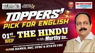 🔴Повышайте свой уровень английского с The Hindu | Редакционный анализ от 1 сентября | Стратегия T...