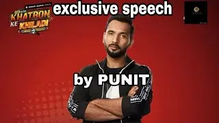 Exclusive Speech Winner Khatron ke Khiladi 9|| Punit J. Pathak || Youth Golden
