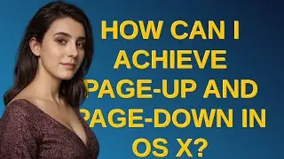 Apple: How can I achieve page-up and page-down in OS X?