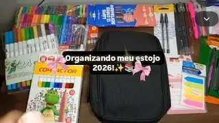 Organizando meu estojo 2026!✨📚