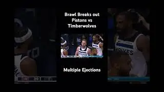 Brawl Breaks Out at Pistons vs Timberwolves #nba #minnesota #espn #detroit #fight